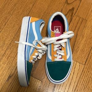 Color block women’s vans | women’s size 6.5 and men’s 5